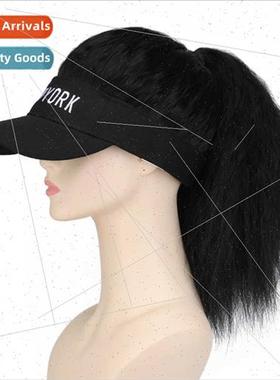 Wig female cornrows long curly hair one a cap spring summer