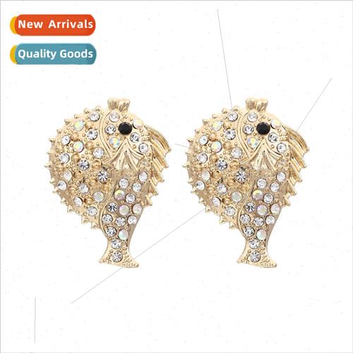 creative octopus wh diamond earrings zinc alloy simple perso