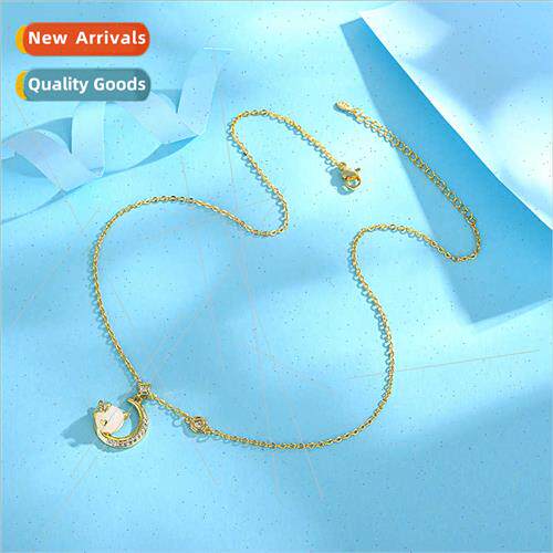 Joyful small cute puppy pendant vintage necklace women jewel