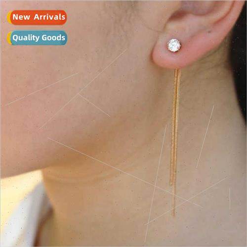 mple stainless steel earrings ladies long earrings wh pendan