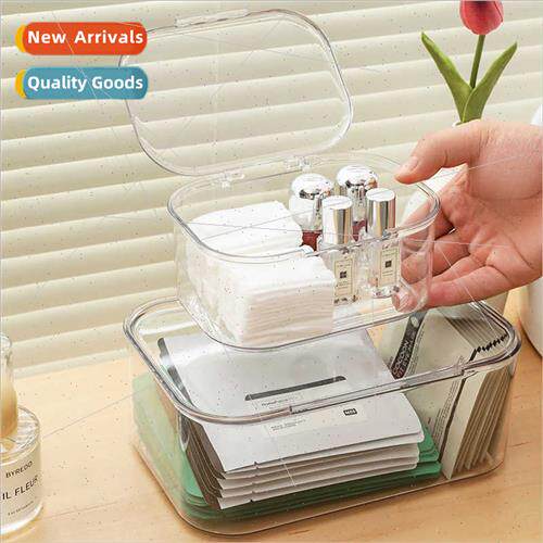 Transparent acrylic organizer desktop lid cosmetic organizer