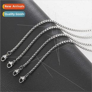 diy chain box tanium necklace Men steel matching