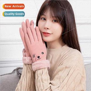 Screen Gloves Cute Winter Hai Warm Touch Riding Autumn Women