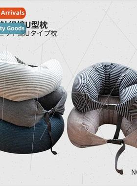 WU01 -printed knted cotton U-shaped pillow neck pillow good