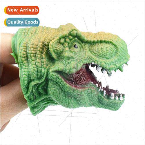 TPR Plastic Green Allosaurus Jurassic Dinosaur Model Finger