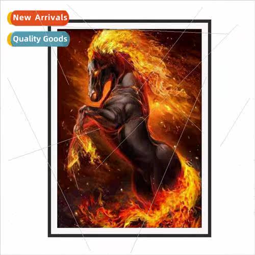Stick drill painting new modern  abstract flame horse paste