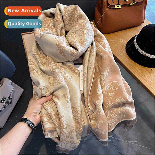 2023 Mori system new fall winter warm scarf female dual-use