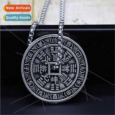 Europe stainless steel necklace fashion round gossip azimuth