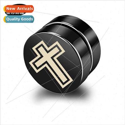 Rocking Roller Suction Iron Earrings Cross Earring Whout Ear