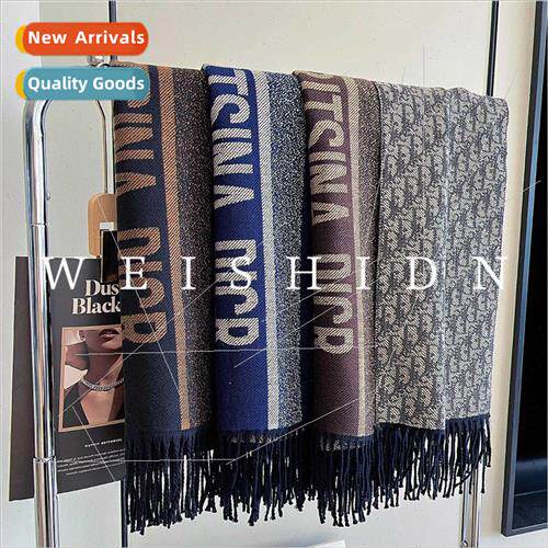 D double-sided faux cashmere scarf 2023 new women fall winte