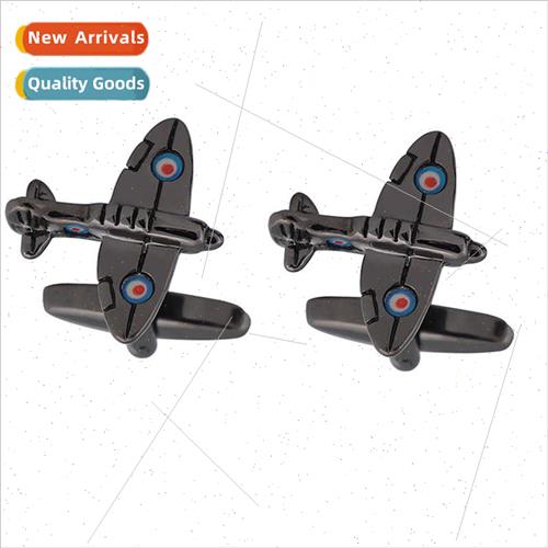 Airplane Cufflinks Metal Cufflinks Aviation Fighter Aircraft