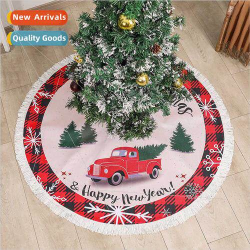 New Christmas Decoration Supplies Tasseled Burlap Tree Skirt