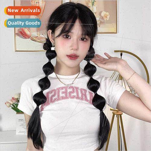 Wig Women Tie-in Bubble High Ponytail Spice Girl Lantern Bra