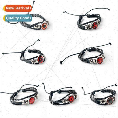 Anime  Naruto Sharingan time gem multi-layer braided leather