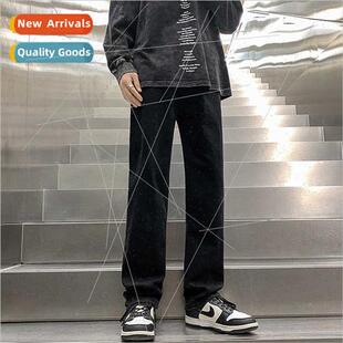 Vintage jeans men fall nd versatile washed do old loose wide