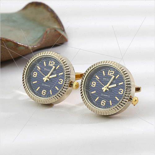 Men Clock Cufflinks Bullying French Fashion Fluorescent Cloc