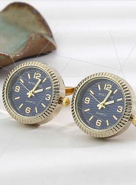 Men Clock Cufflinks Bullying French Fashion Fluorescent Cloc