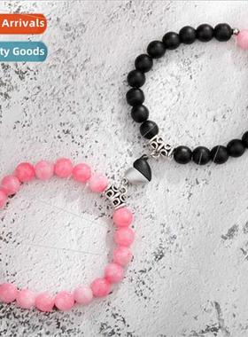 New  peach heart iron absorption stone Tanabata couple brace