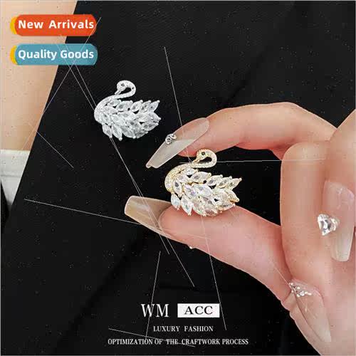 zirconia swan brooch Korea exquise fashion pin accessories w