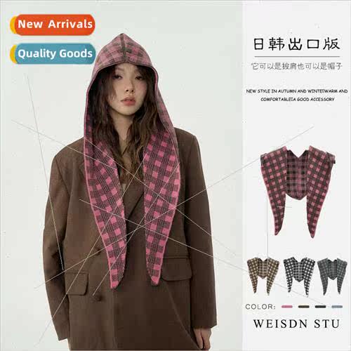 Hooded scarf turban hat hat scarf all-in-one girl dopamine c