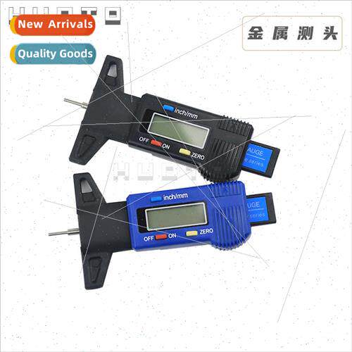 Electronic digal tire ad depth gauge metal measuring rod 0-2