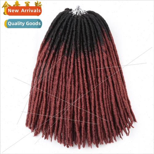 14 inch straight gypsy long soft dread loc African solid hea
