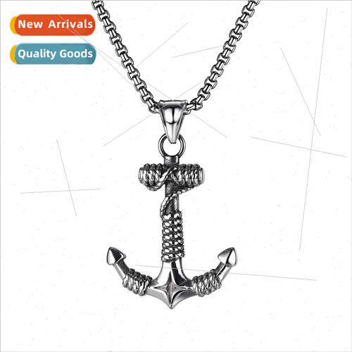 Europe Creative Navy Men Vintage Stainless Steel Anchor Pend
