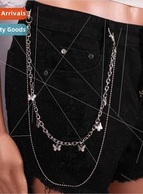 Europe fashion tide cool metal pants chain accessories simpl