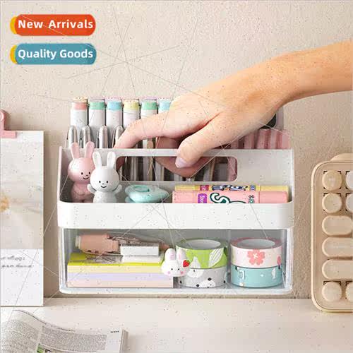 Desktop organizer large capacy storage compartment miscellan