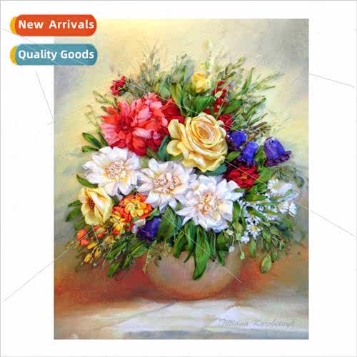 Cross stch new handmade simple thread embroidery full embroi