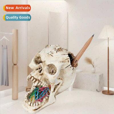 Modern minimalist jewelry storage organization skull open mo