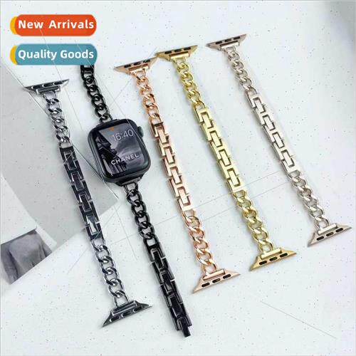 适用apple single row denim chain metal watch bapple watch8/7