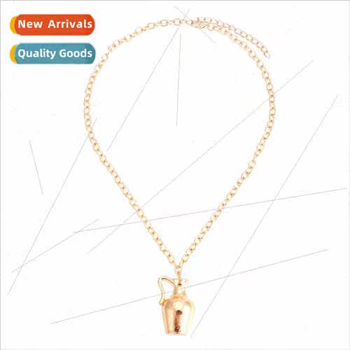 mple personaly niche new zinc alloy wine bottle pendant neck