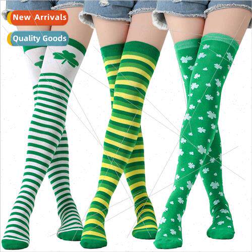 Irish Festival Green Stockings Party ShamKnee High Socks St.