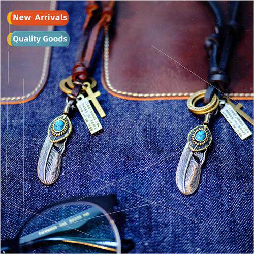 Goro Takahashi Alloy Feather Pendant Fashion Trend Men Women