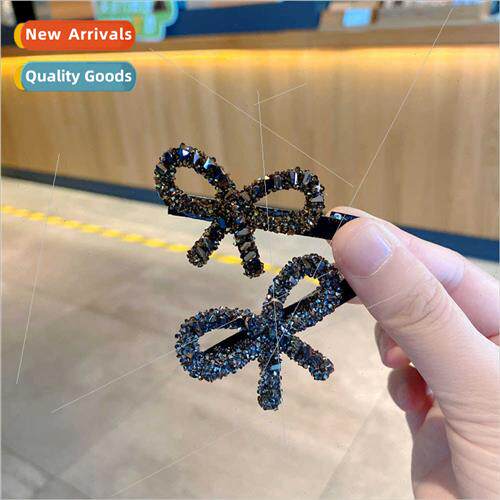 Korea rhinestone bow hair clips senior sense bangs clip side