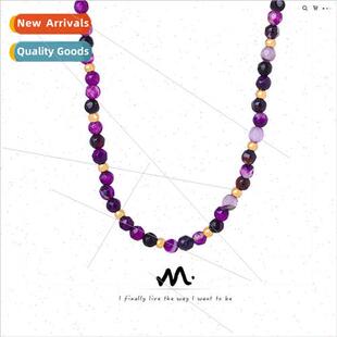 Europe new retro niche natural agate faceted stone handmade