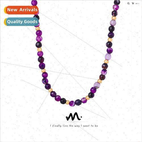 Europe new retro niche natural agate faceted stone handmade