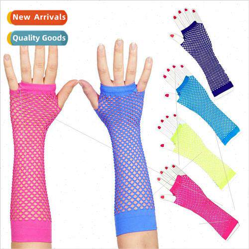 Bridal Wedding Party Half Finger Long Net Gloves Sexy Fishin