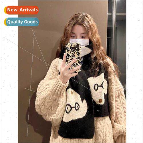 Korean  new containing wool cute puppy scarf female winter w