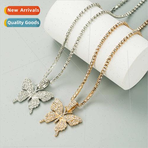 Europe fashion versatile butterfly pendant necklace alloy in