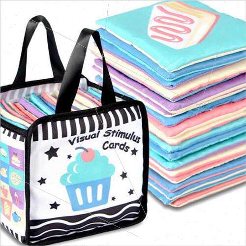 New baby visual stimulate intelligence fun card portable set
