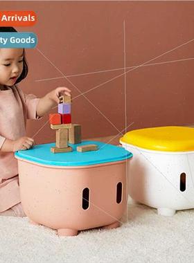 Toy storage box home cartoon cute plastic storage stool chil