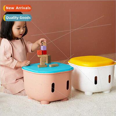 Toy storage box home cartoon cute plastic storage stool chil