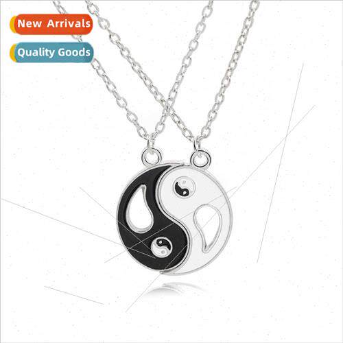 jewelry good friends necklace Taiji gossip yin yang couple o