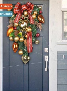 Creative Christmas bow upside down e heart-shaped colorful b