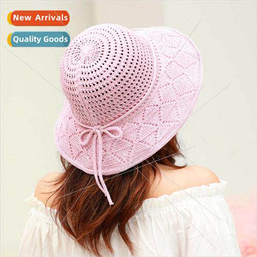 Basin hat ladies spring summer foldable beach hat cotton knt