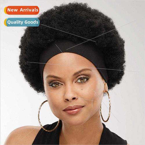 Hairband Wigs Europe Wigs Ladies Short Curly Hair Fluffy  He