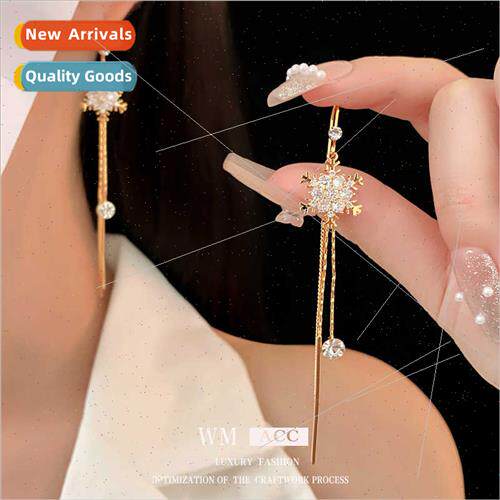 zirconia snowflake tassel earrings earrings wh women