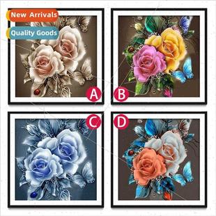 drill rose handmade painting New decorative cross point stch